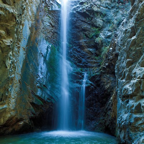 Chantara Waterfalls in Trodos mountains, Cyprus